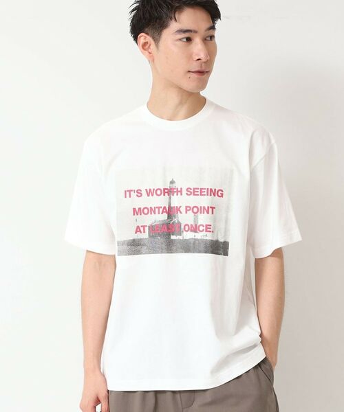 Dessin/デッサン 【洗える】フォトプリントTシャツ ホワイト(001) 03(L) Dessin/デッサン 【洗える】フォトプリントTシャツ ホワイト(001) 03(L)