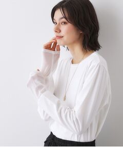 Dessin / デッサン カットソー | 【洗える】ドッキングチュールロンT