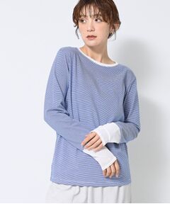 Dessin / デッサン カットソー | 【洗える】ドッキングチュールロンT