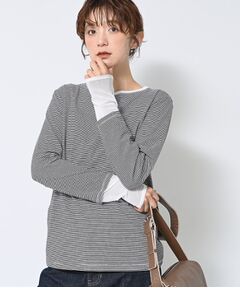 Dessin / デッサン カットソー | 【洗える】ドッキングチュールロンT