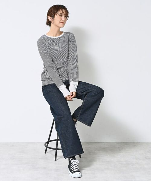 Dessin / デッサン カットソー | 【洗える】ドッキングチュールロンT | 詳細2