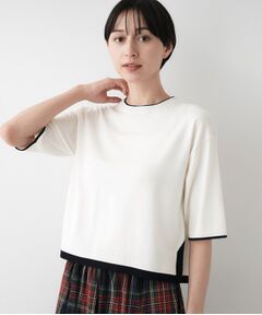 Dessin / デッサン ニット・セーター | 【洗える】バイカラーショート丈ニット