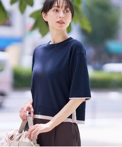 Dessin / デッサン ニット・セーター | 【洗える】バイカラーショート丈ニット