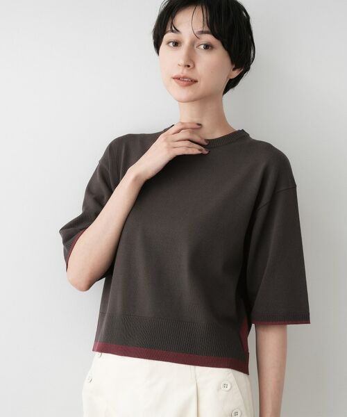 Dessin / デッサン ニット・セーター | 【洗える】バイカラーショート丈ニット | 詳細5