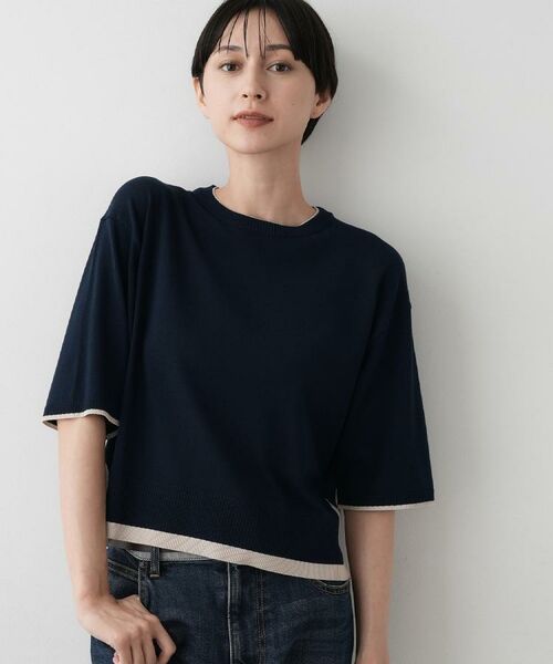 Dessin / デッサン ニット・セーター | 【洗える】バイカラーショート丈ニット | 詳細9