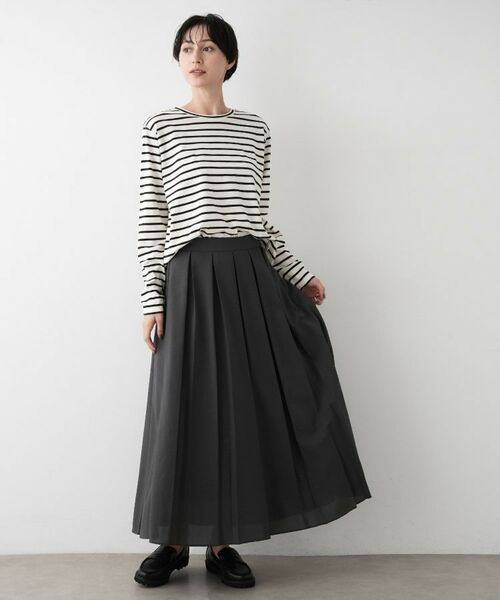 Dessin / デッサン カットソー | 【選べる首元デザイン/洗える】クルーネックロングTシャツ | 詳細11