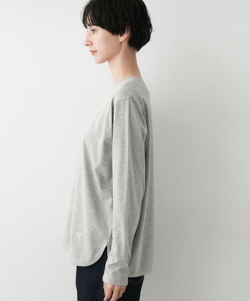 Dessin / デッサン カットソー | 【選べる首元デザイン/洗える】クルーネックロングTシャツ | 詳細14