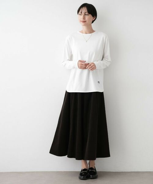 Dessin / デッサン カットソー | 【選べる首元デザイン/洗える】クルーネックロングTシャツ | 詳細2