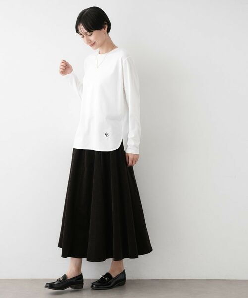 Dessin / デッサン カットソー | 【選べる首元デザイン/洗える】クルーネックロングTシャツ | 詳細3