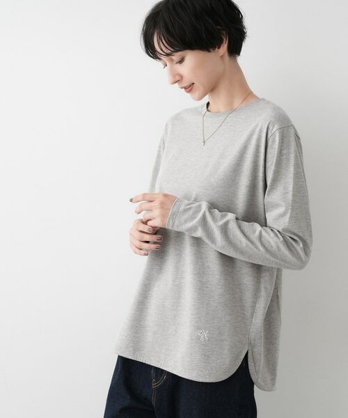 Dessin / デッサン カットソー | 【選べる首元デザイン/洗える】クルーネックロングTシャツ | 詳細5