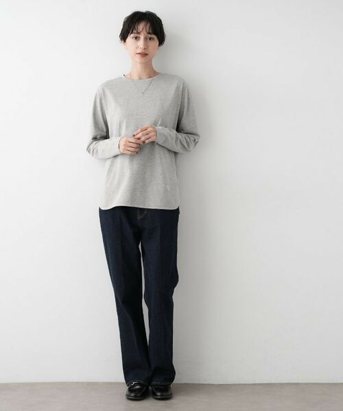 Dessin / デッサン カットソー | 【選べる首元デザイン/洗える】クルーネックロングTシャツ | 詳細6