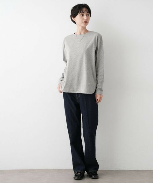 Dessin / デッサン カットソー | 【選べる首元デザイン/洗える】クルーネックロングTシャツ | 詳細7