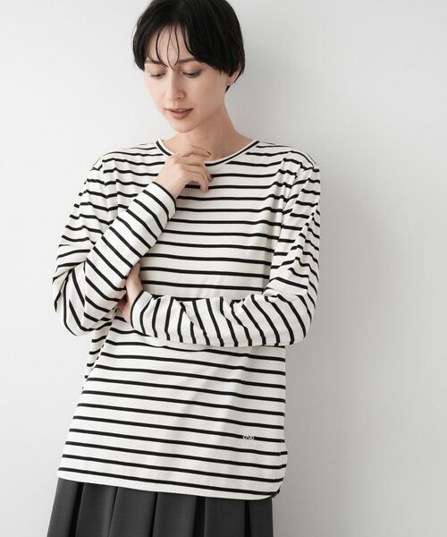 Dessin / デッサン カットソー | 【選べる首元デザイン/洗える】クルーネックロングTシャツ | 詳細9