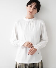 Dessin / デッサン カットソー | 【選べる首元デザイン/洗える】ネックフリルロングカットソー