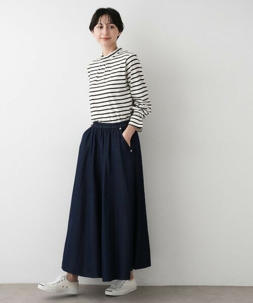 Dessin / デッサン カットソー | 【選べる首元デザイン/洗える】ネックフリルロングカットソー | 詳細11