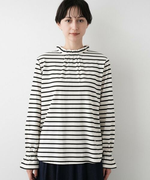 Dessin / デッサン カットソー | 【選べる首元デザイン/洗える】ネックフリルロングカットソー | 詳細13