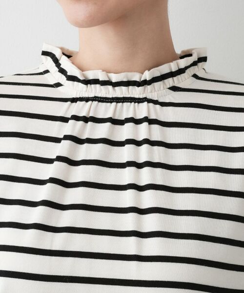 Dessin / デッサン カットソー | 【選べる首元デザイン/洗える】ネックフリルロングカットソー | 詳細16