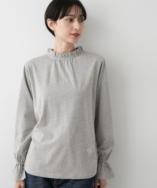 Dessin / デッサン カットソー | 【選べる首元デザイン/洗える】ネックフリルロングカットソー | 詳細5