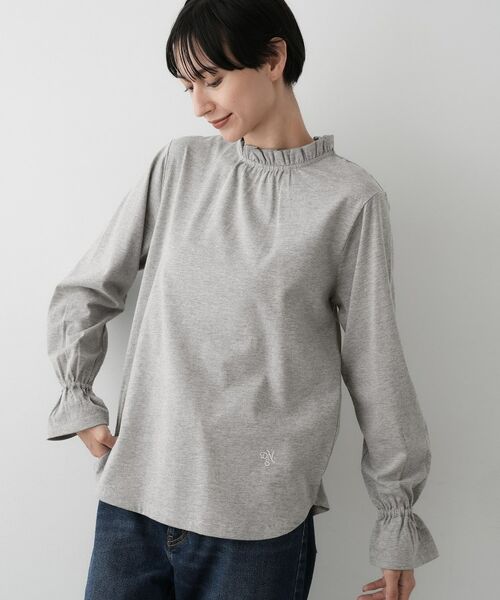 Dessin / デッサン カットソー | 【選べる首元デザイン/洗える】ネックフリルロングカットソー | 詳細6