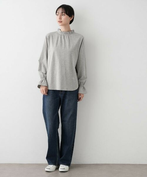 Dessin / デッサン カットソー | 【選べる首元デザイン/洗える】ネックフリルロングカットソー | 詳細7