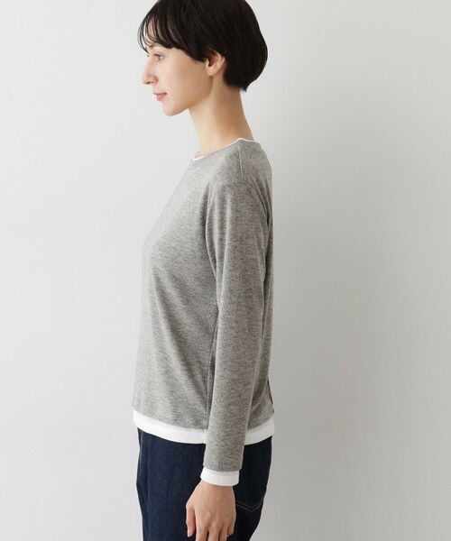 Dessin / デッサン カットソー | 【洗える】バイカラーシアーリブカットソー | 詳細10