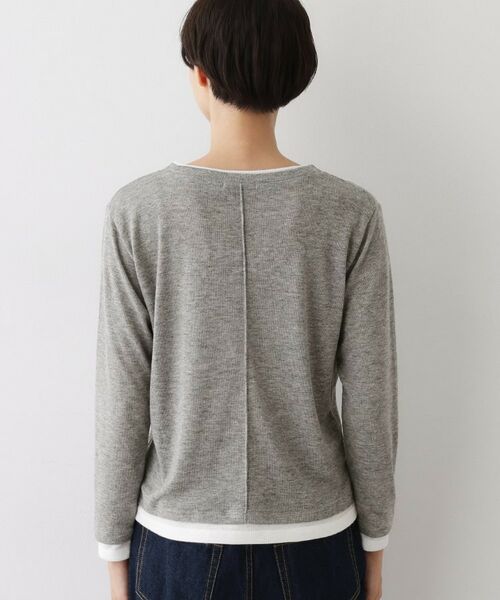 Dessin / デッサン カットソー | 【洗える】バイカラーシアーリブカットソー | 詳細11