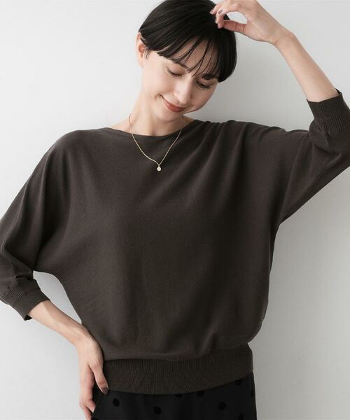 Dessin / デッサン ニット・セーター | 【洗える】後ろボタンニットプルオーバー七分袖 | 詳細1