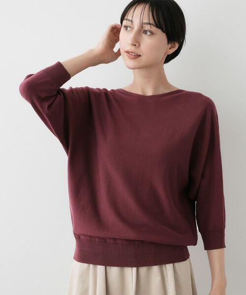 Dessin / デッサン ニット・セーター | 【洗える】後ろボタンニットプルオーバー七分袖 | 詳細11