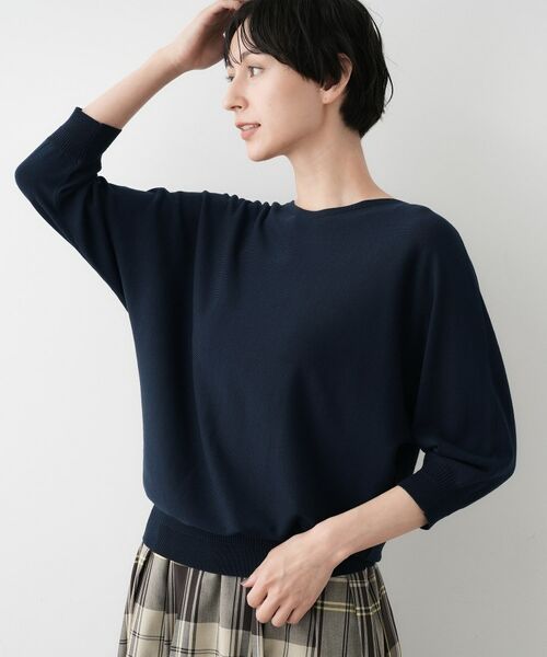 Dessin / デッサン ニット・セーター | 【洗える】後ろボタンニットプルオーバー七分袖 | 詳細14