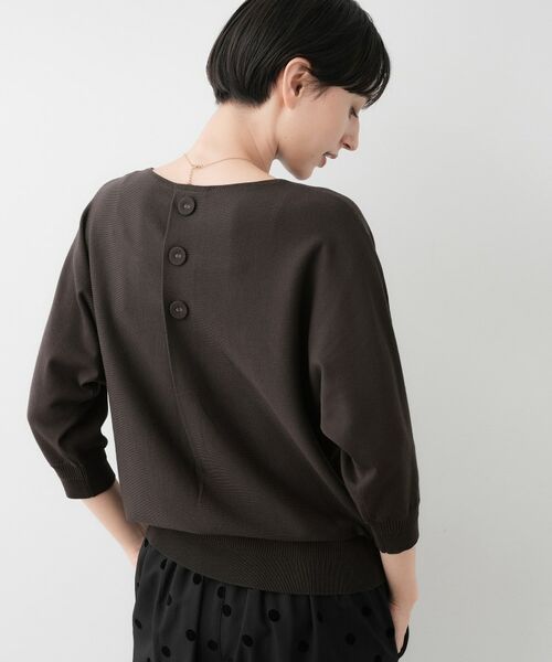Dessin / デッサン ニット・セーター | 【洗える】後ろボタンニットプルオーバー七分袖 | 詳細3