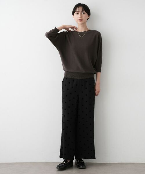 Dessin / デッサン ニット・セーター | 【洗える】後ろボタンニットプルオーバー七分袖 | 詳細4