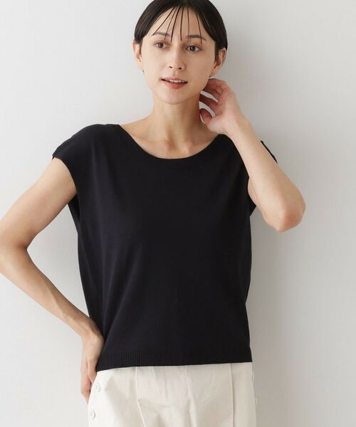 Dessin / デッサン ニット・セーター | 【2点セット/3WAY/洗える】ノースリーブインナー付きVネックショート丈ニット | 詳細18