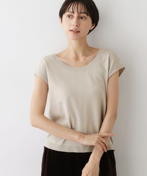 Dessin / デッサン ニット・セーター | 【2点セット/3WAY/洗える】ノースリーブインナー付きVネックショート丈ニット | 詳細4