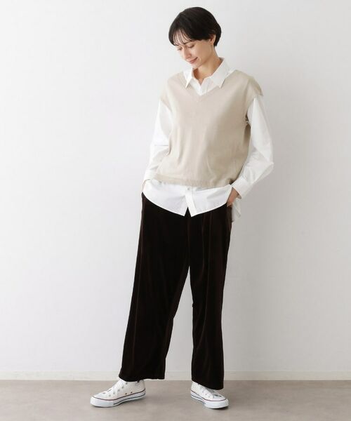 Dessin / デッサン ニット・セーター | 【2点セット/3WAY/洗える】ノースリーブインナー付きVネックショート丈ニット | 詳細6