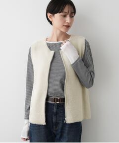 Dessin / デッサン ベスト | 【洗える】ファーヤーンジップジレ