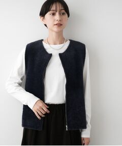 Dessin / デッサン ベスト | 【洗える】ファーヤーンジップジレ