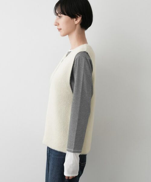 Dessin / デッサン ベスト | 【洗える】ファーヤーンジップジレ | 詳細14