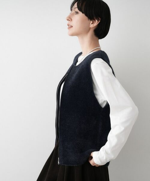 Dessin / デッサン ベスト | 【洗える】ファーヤーンジップジレ | 詳細9