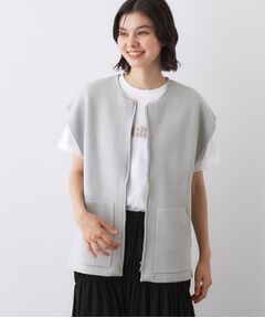 Dessin / デッサン ベスト | 【洗える】ダブルフェイスジップベスト