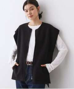 Dessin / デッサン ベスト | 【洗える】ダブルフェイスジップベスト