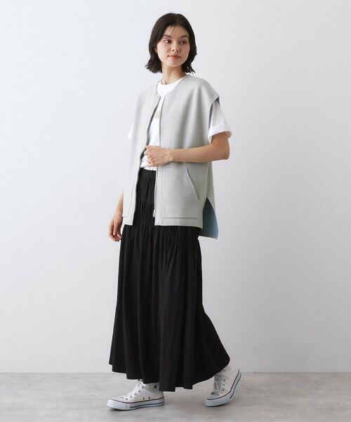 Dessin / デッサン ベスト | 【洗える】ダブルフェイスジップベスト | 詳細3