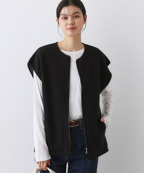 Dessin / デッサン ベスト | 【洗える】ダブルフェイスジップベスト | 詳細5