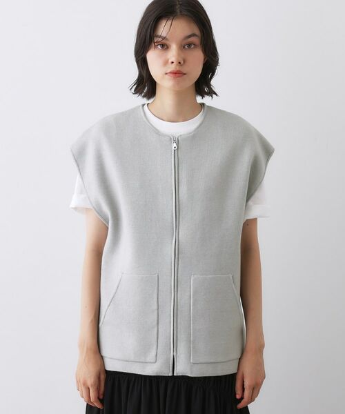 Dessin / デッサン ベスト | 【洗える】ダブルフェイスジップベスト | 詳細9