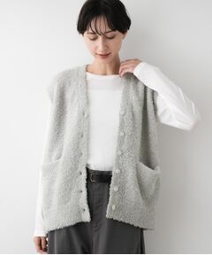Dessin / デッサン ベスト | 【洗える】Vネックシャギーベスト