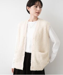 Dessin / デッサン ベスト | 【洗える】Vネックシャギーベスト