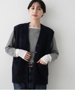 Dessin / デッサン ベスト | 【洗える】Vネックシャギーベスト