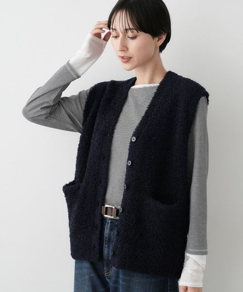 Dessin / デッサン ベスト | 【洗える】Vネックシャギーベスト | 詳細10