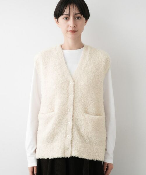Dessin / デッサン ベスト | 【洗える】Vネックシャギーベスト | 詳細13