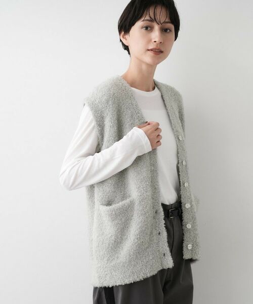 Dessin / デッサン ベスト | 【洗える】Vネックシャギーベスト | 詳細2