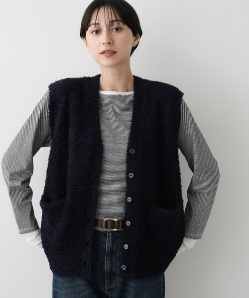 Dessin / デッサン ベスト | 【洗える】Vネックシャギーベスト | 詳細9